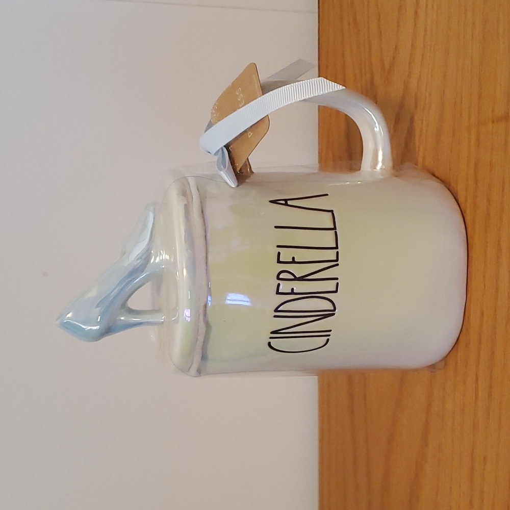 Disney Collection by Rae Dunn Luster Cinderella Mug with Glass Slipper Topper
